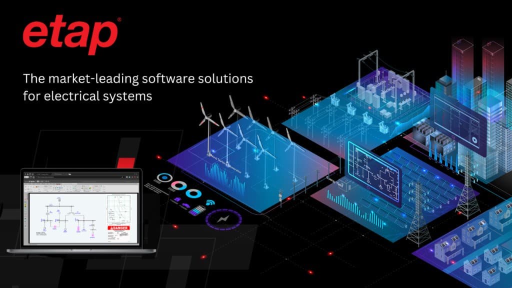 ETAP electrical systems software with power infrastructure visuals
