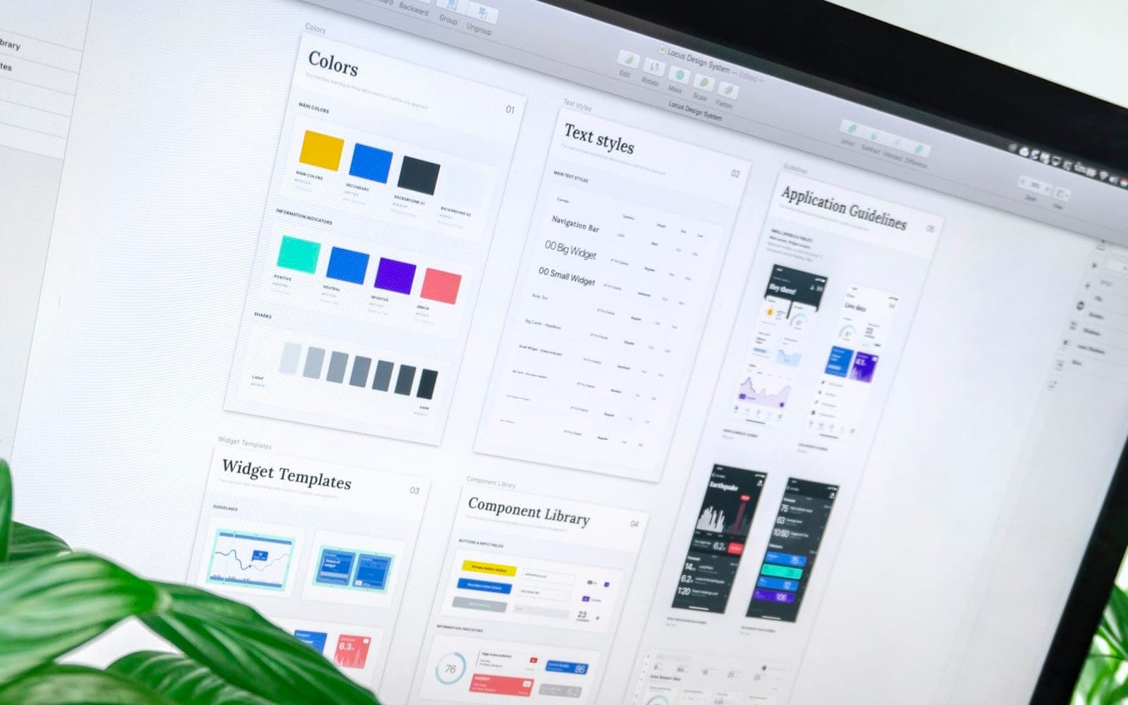 Vector illustration tools beside a drawing tablet