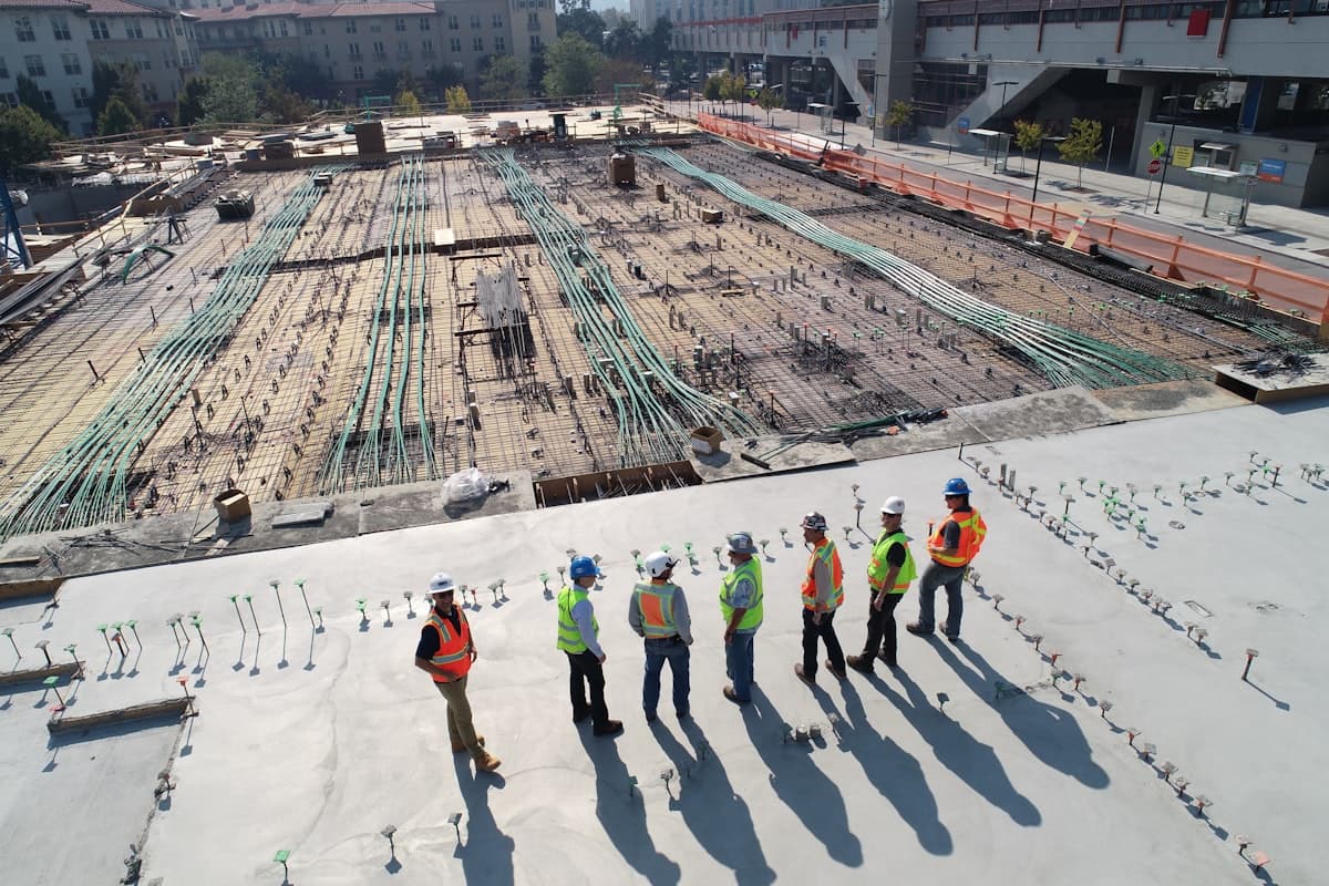 Modern structural concrete infrastructure project