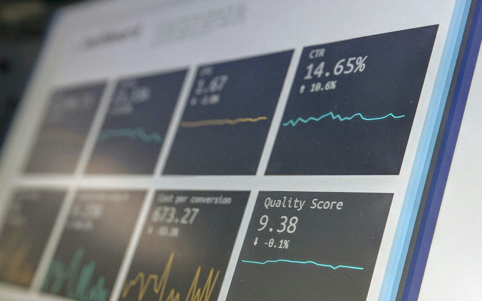 Analyst reviewing charts and dashboards on a computer screen