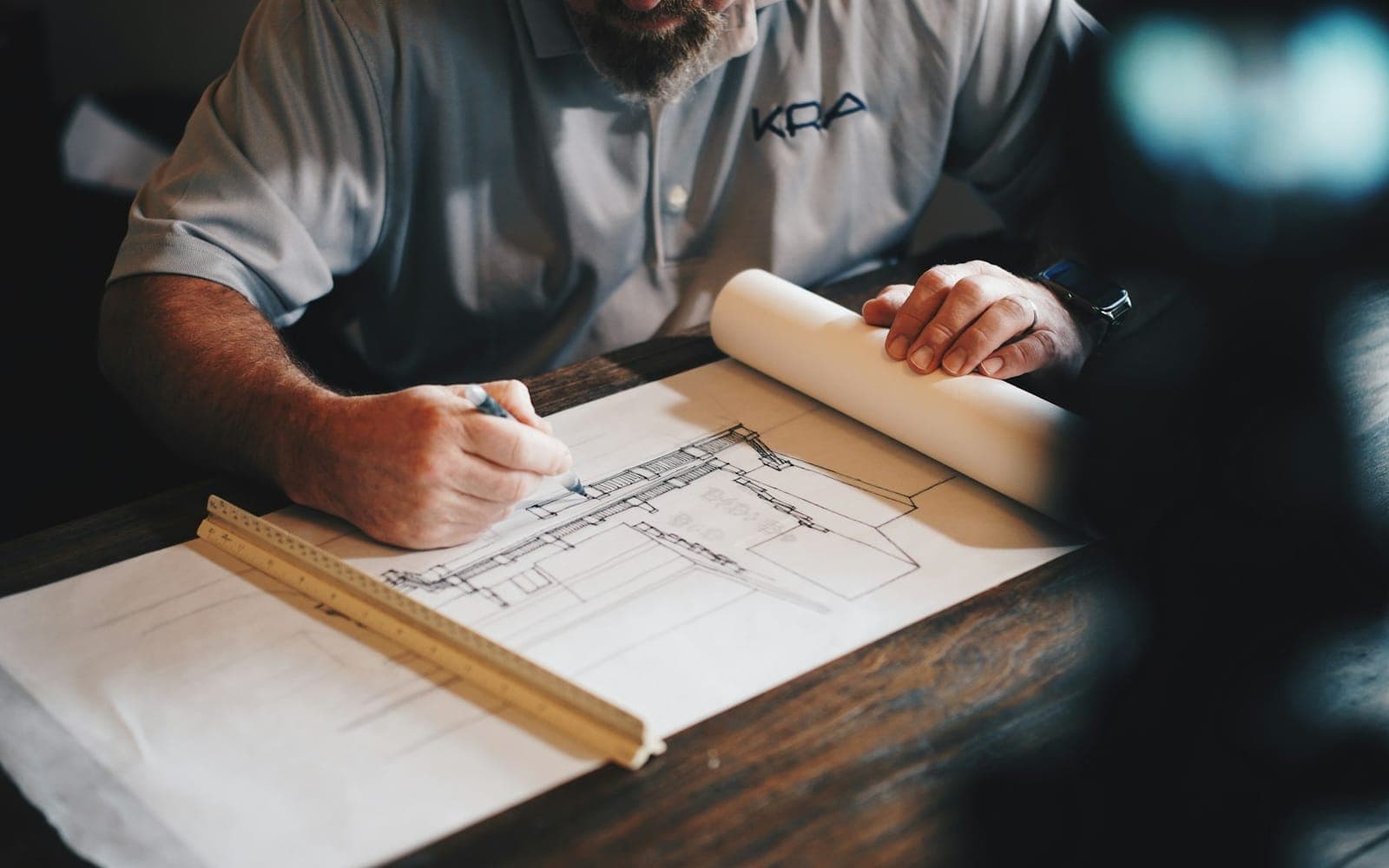 Architectural building visualisation in a design office