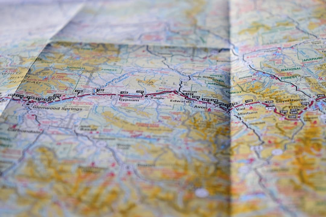 Close-up of a coverage/planning map