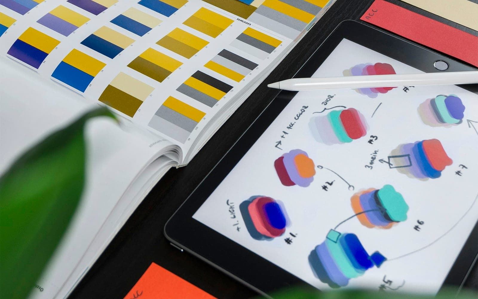 Designer working creatively on a digital tablet