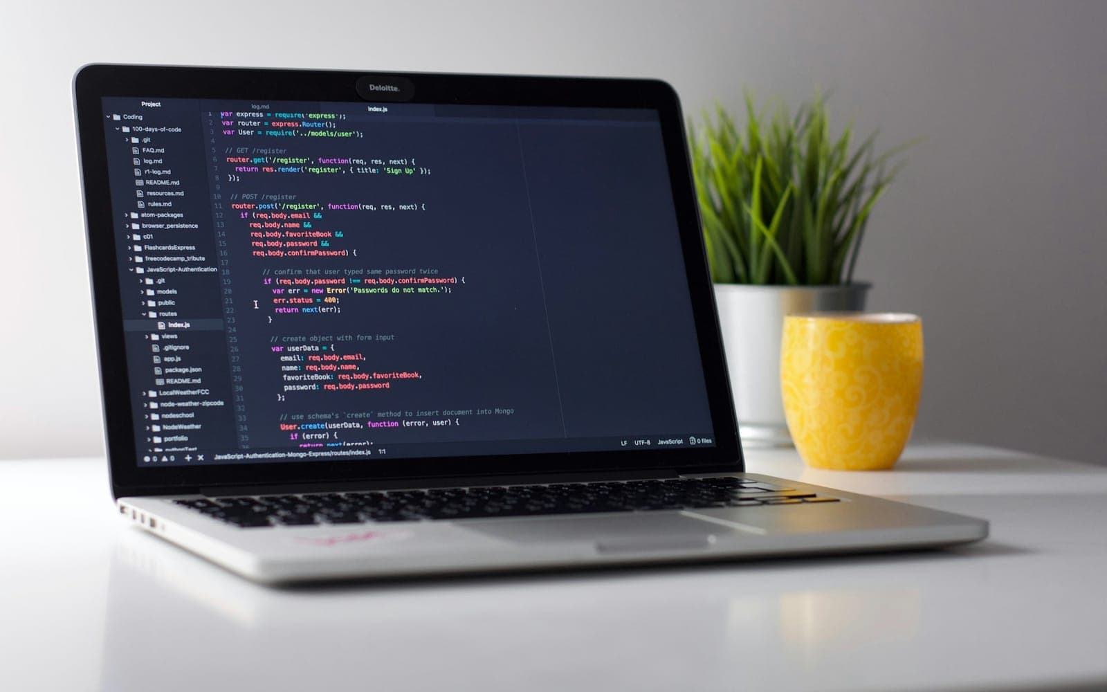 Laptop screen showing an online learning platform dashboard