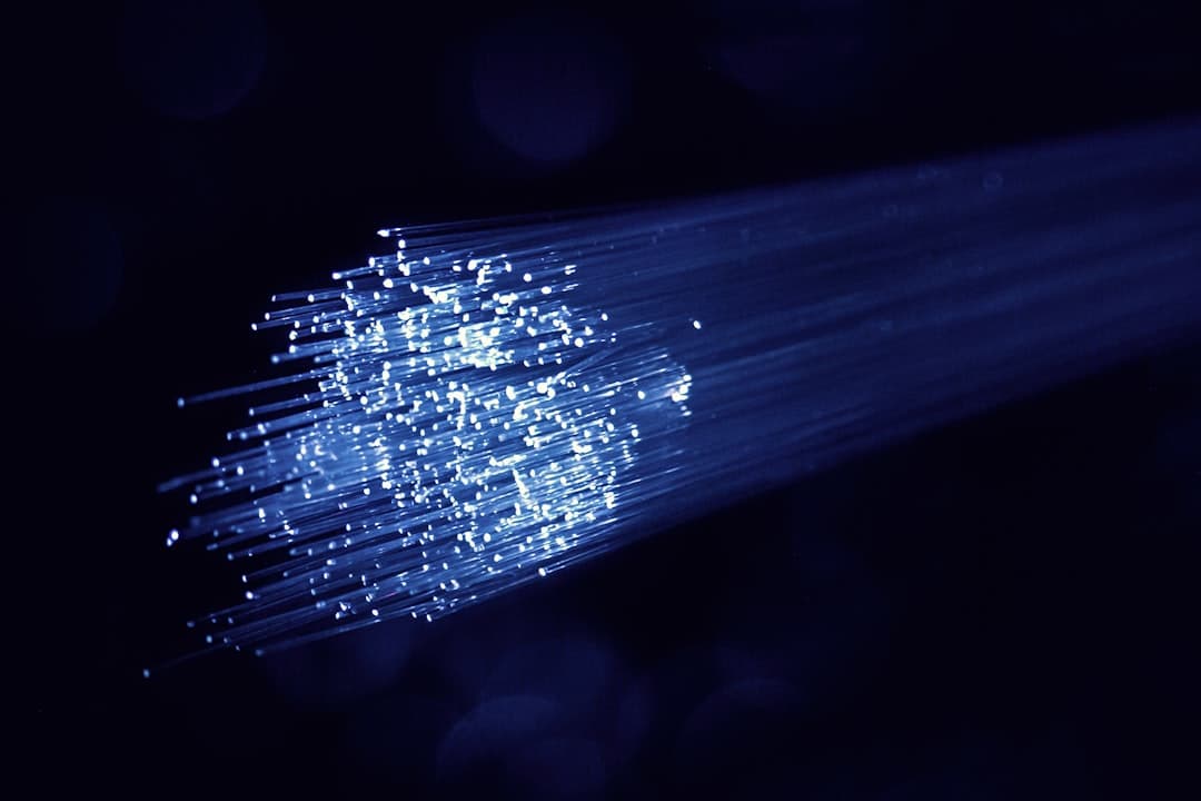 Fiber optic telecom transmission equipment with lit indicators