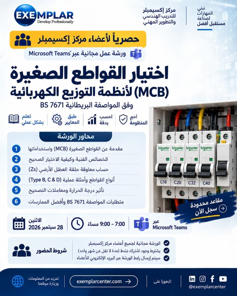 ملصق ورشة اختيار MCB — الحضور مجاني للجميع والشهادة للأعضاء المؤهلين